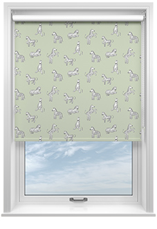 Zebra, Sage Green - Roller Blind